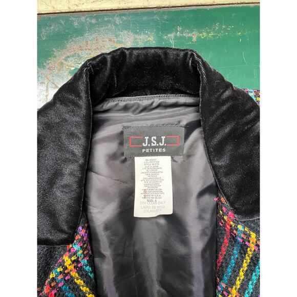 Vintage Jacket Rainbow Plaid Black - Picture 6 of 7